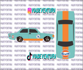 Volvo Gulf V1 1/64 Volvo 142 WHITE TONER Universal WaterSlide Decal for Hot
