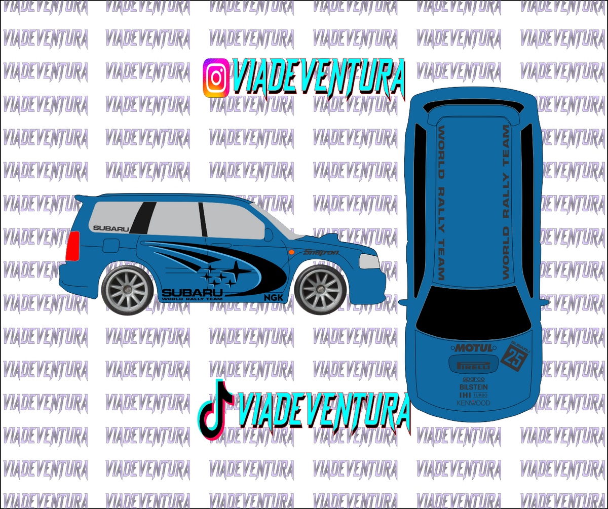 Rally 1/64 Subaru Forester WHITE TONER Universal WaterSlide Decal for Hot