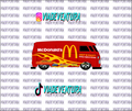 McDonald 1/64 VW T1 Panel Bus WHITE TONER Universal Waterslide Decal for Hot