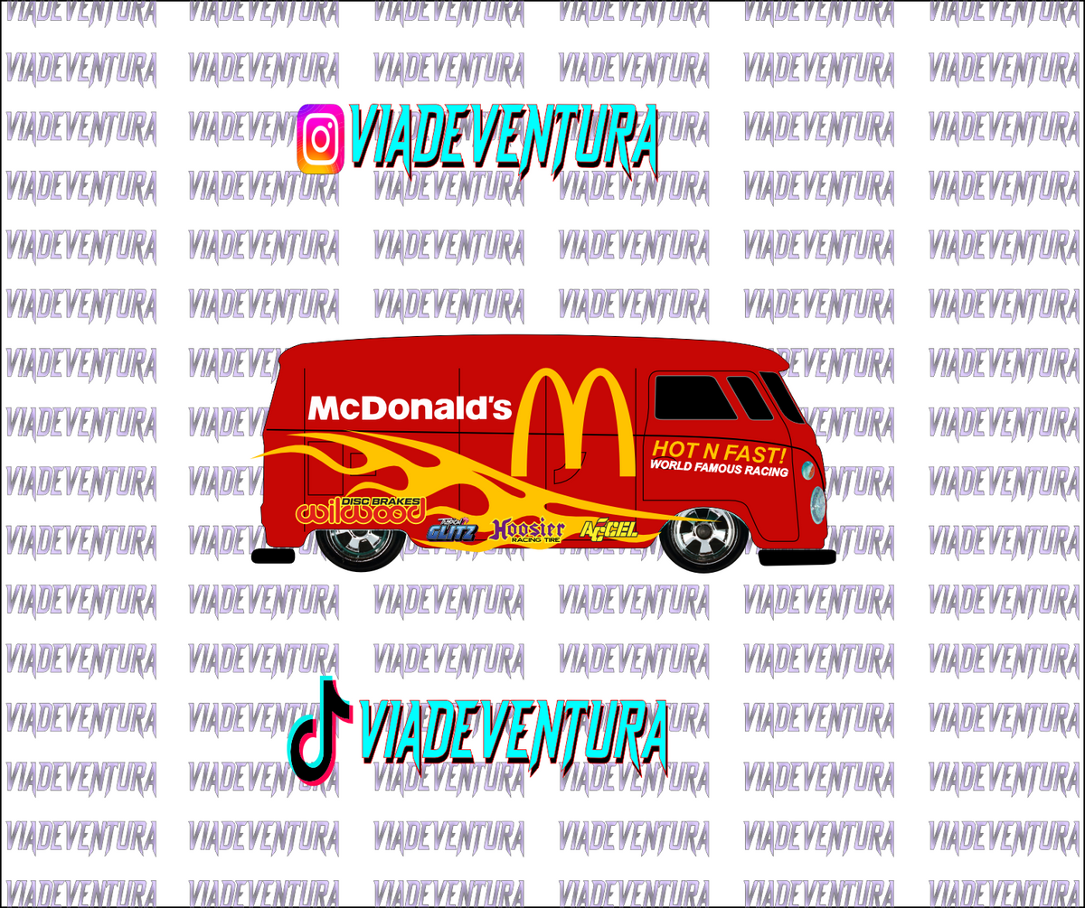 McDonald 1/64 VW T1 Panel Bus WHITE TONER Universal Waterslide Decal for Hot