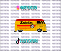 Sabritas 1/64 VW T1 Panel Bus WHITE TONER Universal Waterslide Decal for Hot