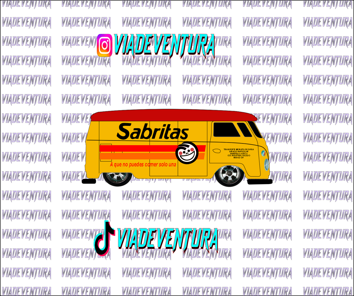 Sabritas 1/64 VW T1 Panel Bus WHITE TONER Universal Waterslide Decal for Hot