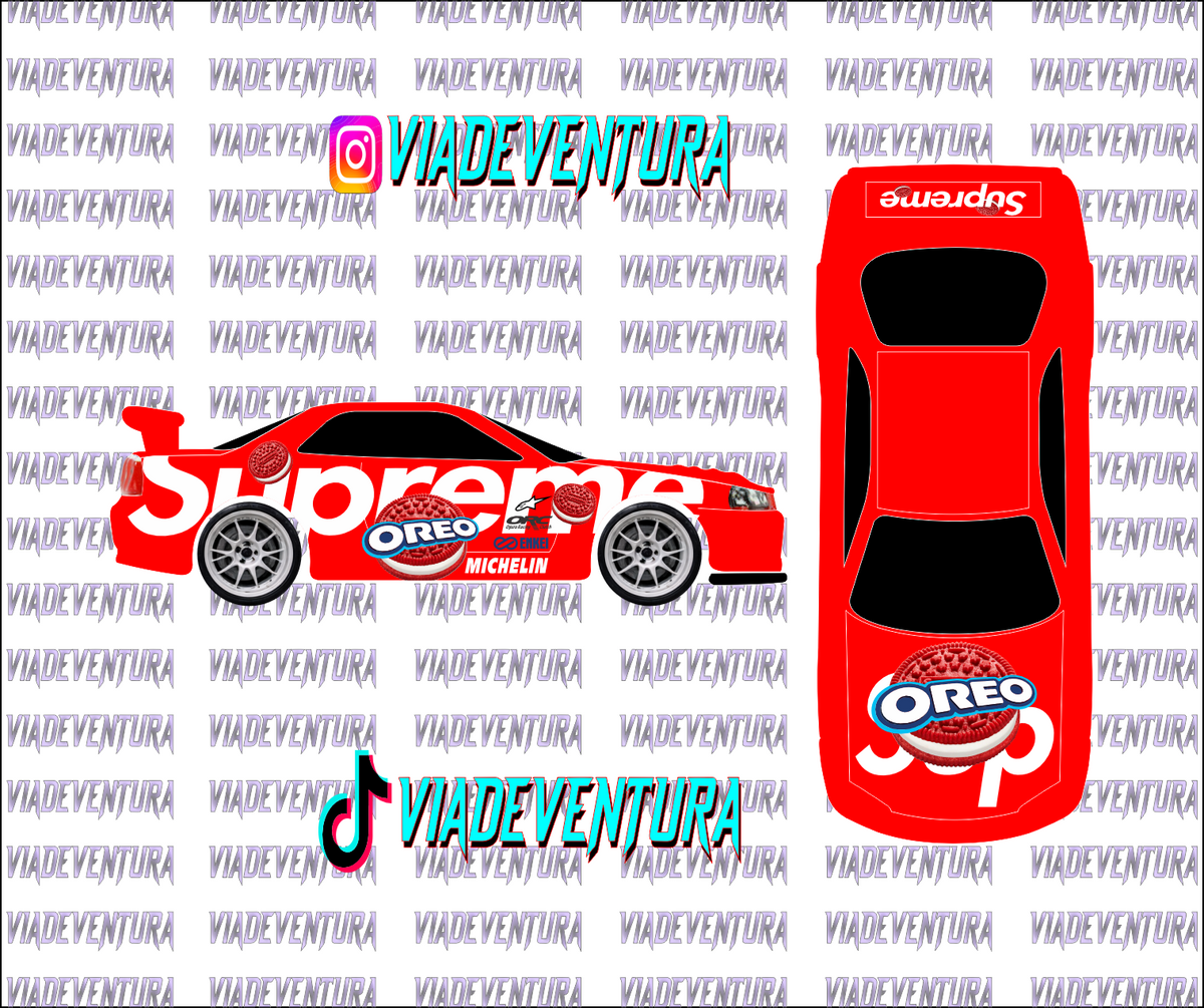 Supreme Oreo 1/64 R34 WHITE TONER Universal Waterslide Decal for Hot