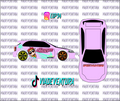 Powerpuff 1/64 EK9 Civic WHITE TONER Universal WaterSlide Decal for Hot