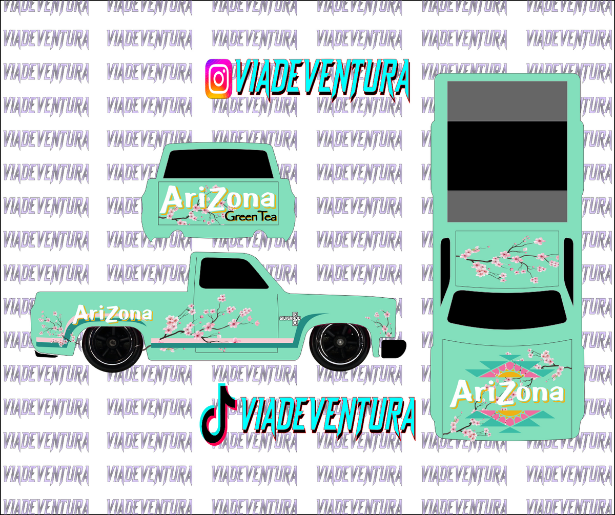 Arizona Tea 1/64 83 Silverado WHITE TONER Universal Waterslide Decal for Hot