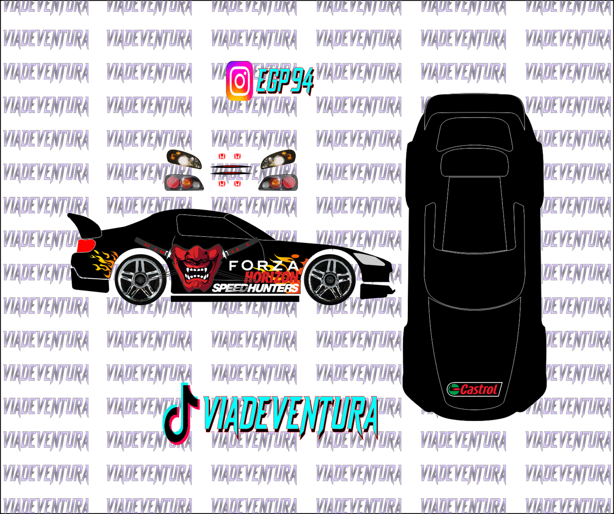Forza Horizon 1/64 Honda S2000 WHITE TONER Universal WaterSlide Decal for Hot