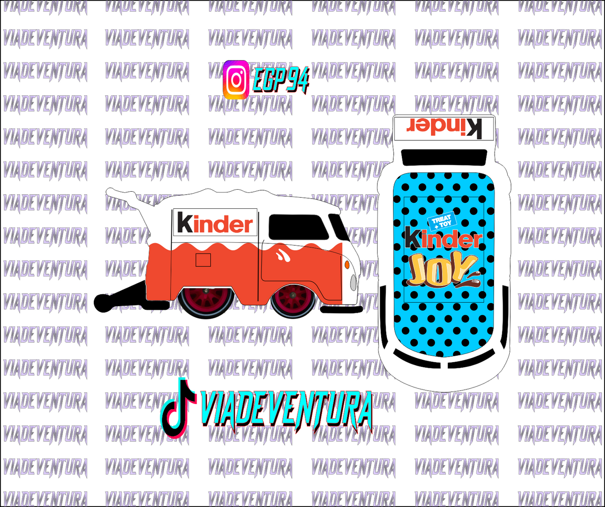 Kinder Joy 1/64 Kool Kombi WHITE TONER Universal Waterslide Decal for Hot