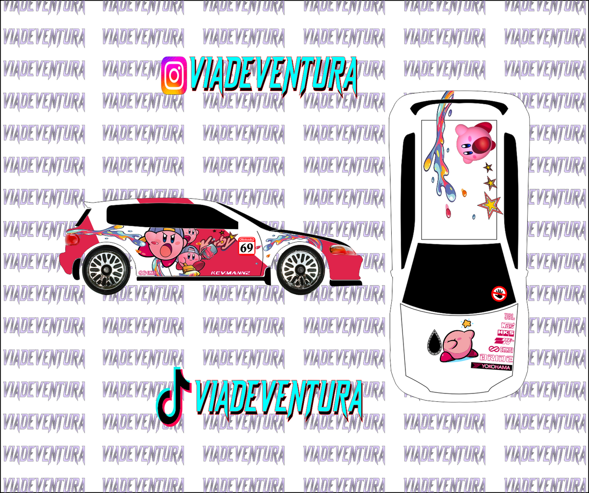 Kirby 1/64 EG Civic WHITE TONER Universal Waterslide Decal for Hot
