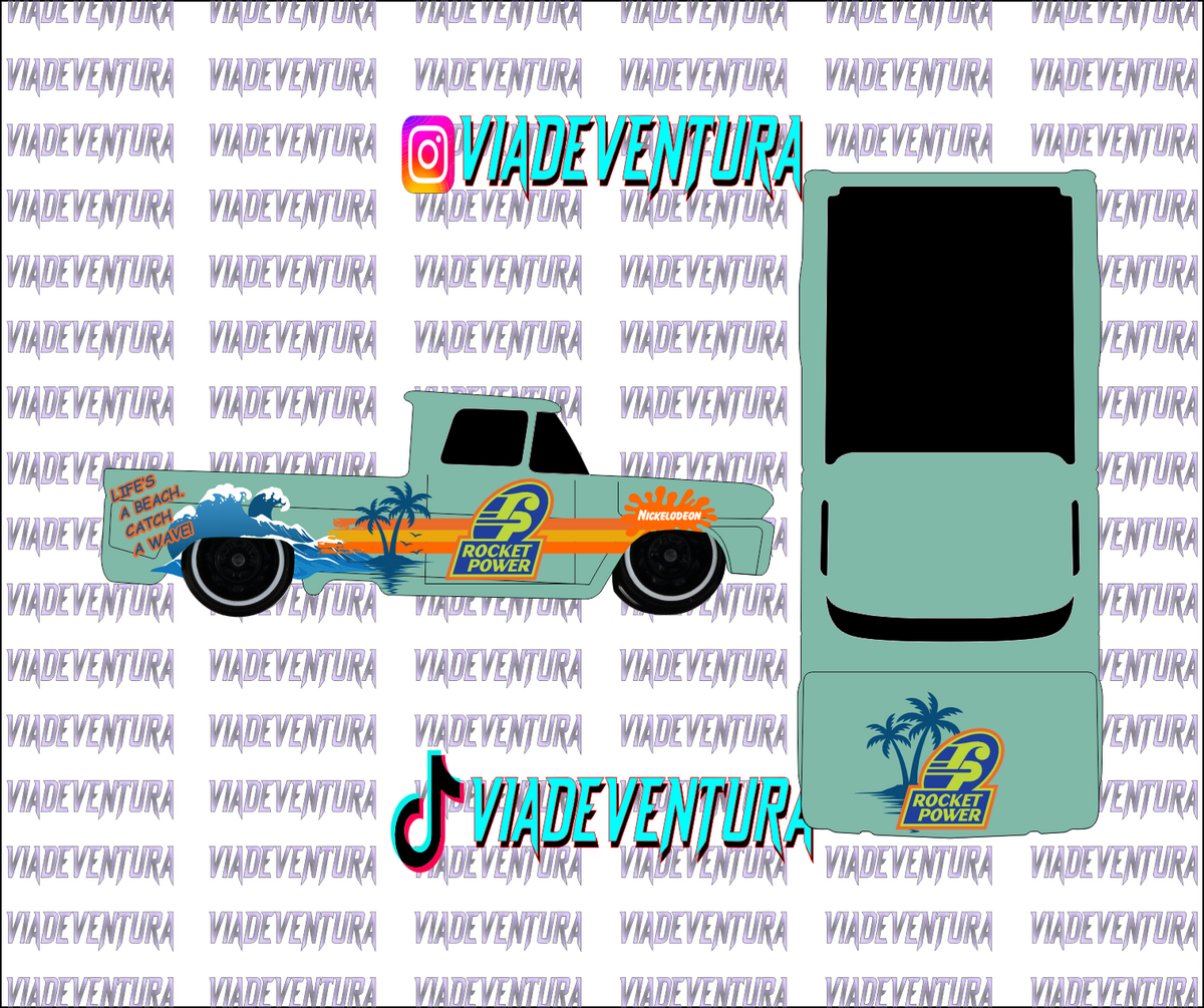Rocket Power 1/64 62 Chevy WHITE TONER Universal Waterslide Decal for Hot