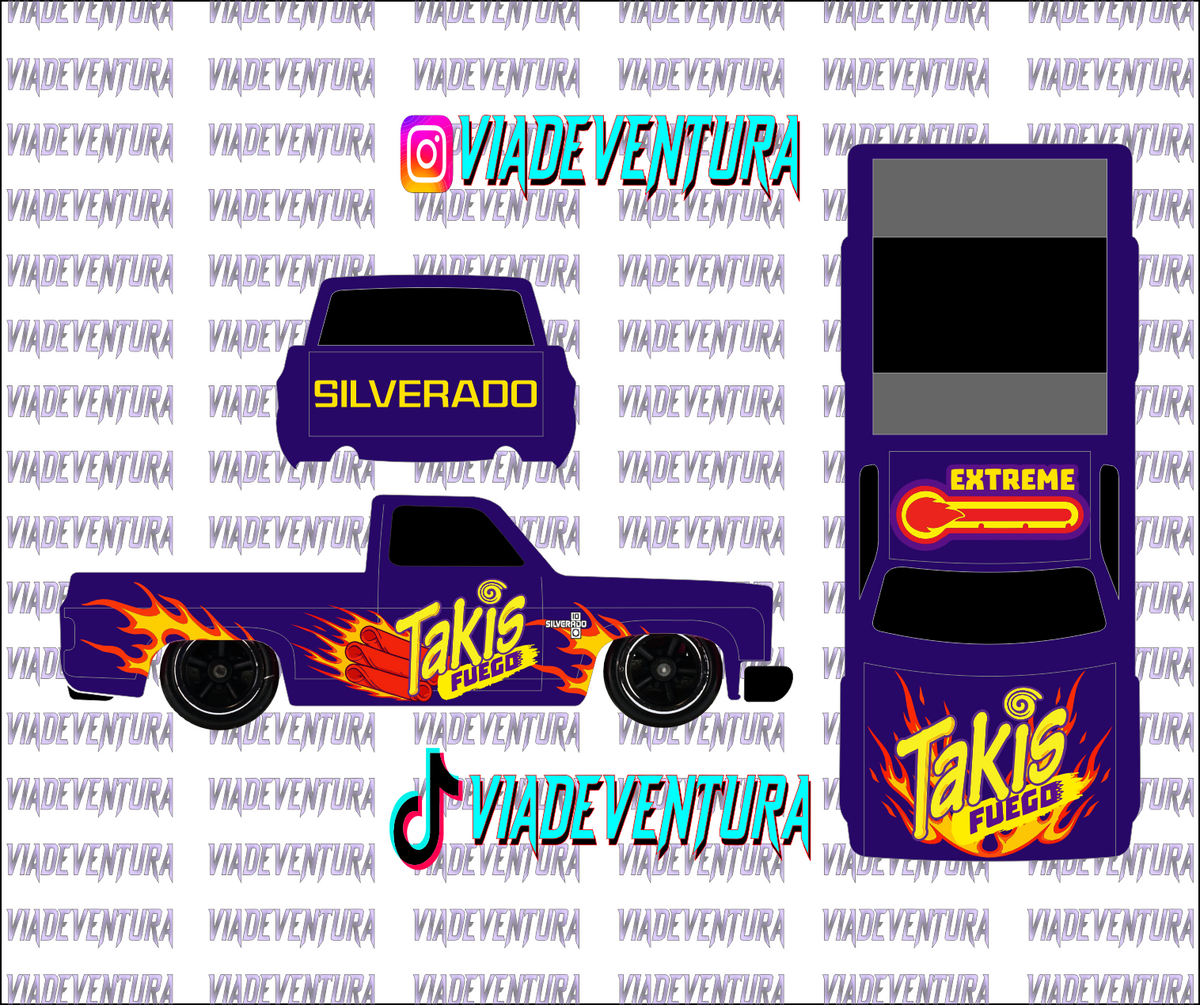 Takis 1/64 83 Silverado WHITE TONER Universal Waterslide Decal for Hot