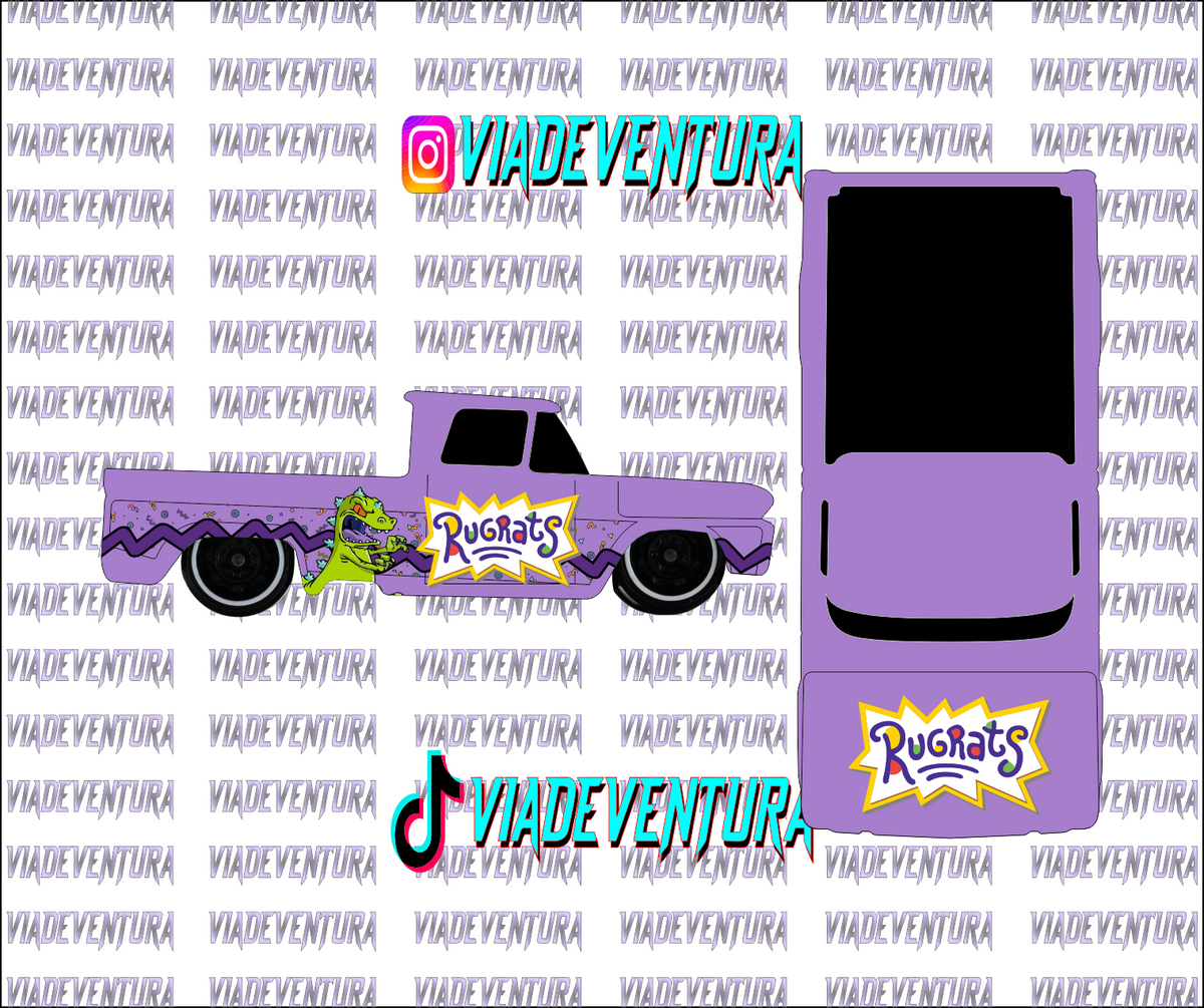 Rugrats 1/64 62 Chevy WHITE TONER Universal Waterslide Decal for Hot