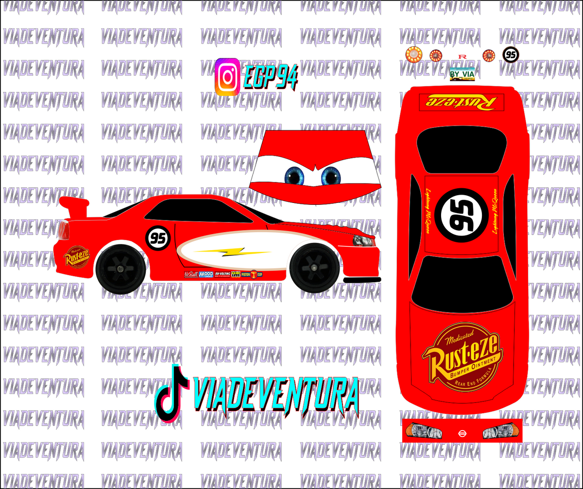 McQueen Chase 1/64 R34 WHITE TONER Universal Waterslide Decal for Hot