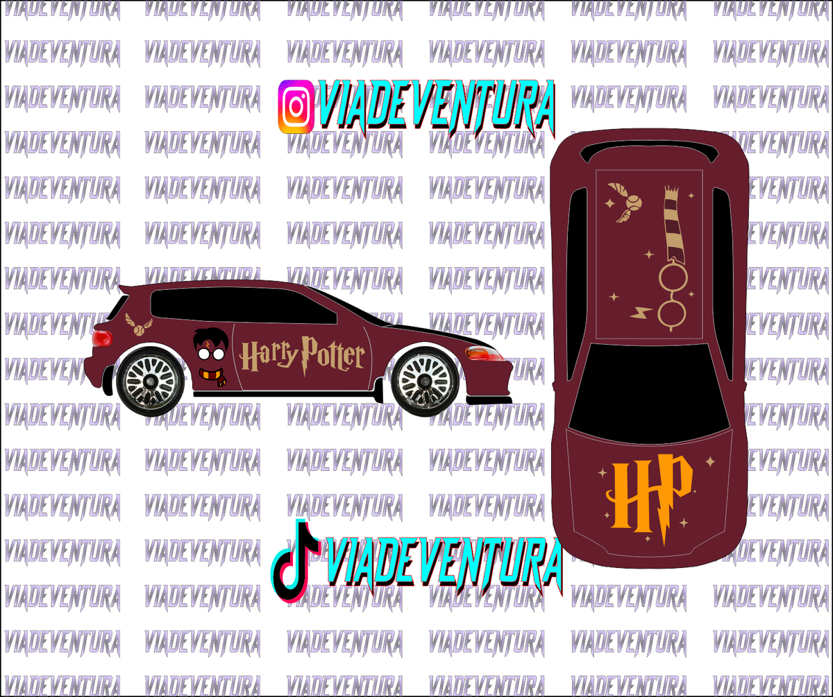 Harry Potter 1/64 EG Civic WHITE TONER Universal Waterslide Decal for Hot