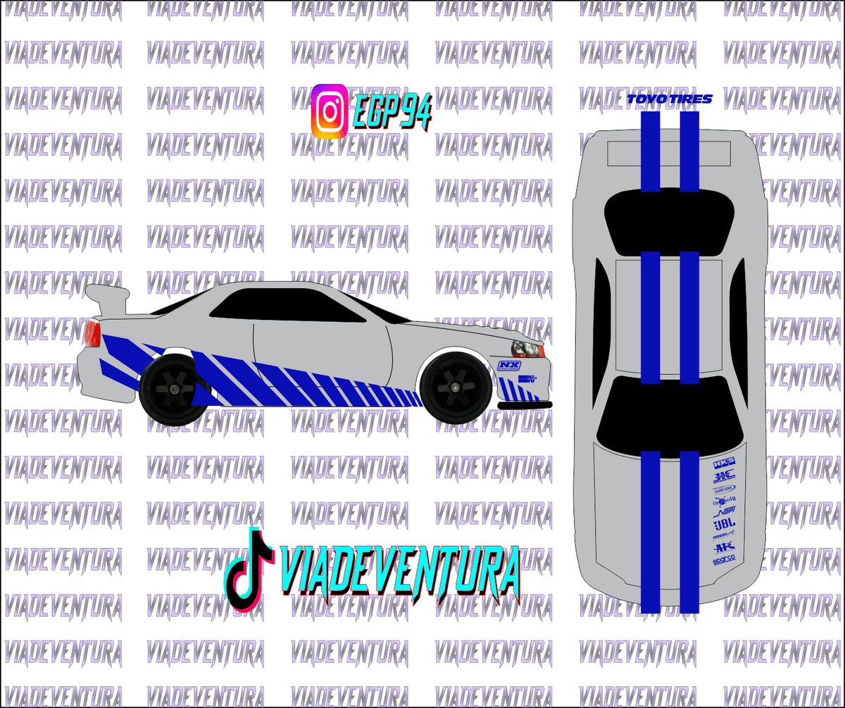 2F2F Skyline 1/64 R34 WHITE TONER Universal Waterslide Decal for Hot