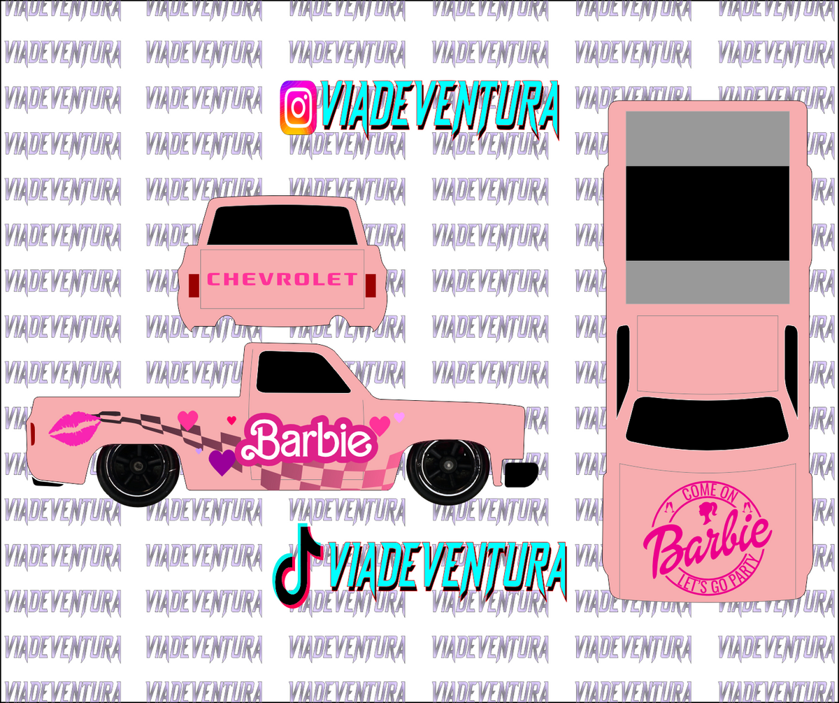Barbie V1 1/64 83 Silverado WHITE TONER Universal Waterslide Decal for Hot