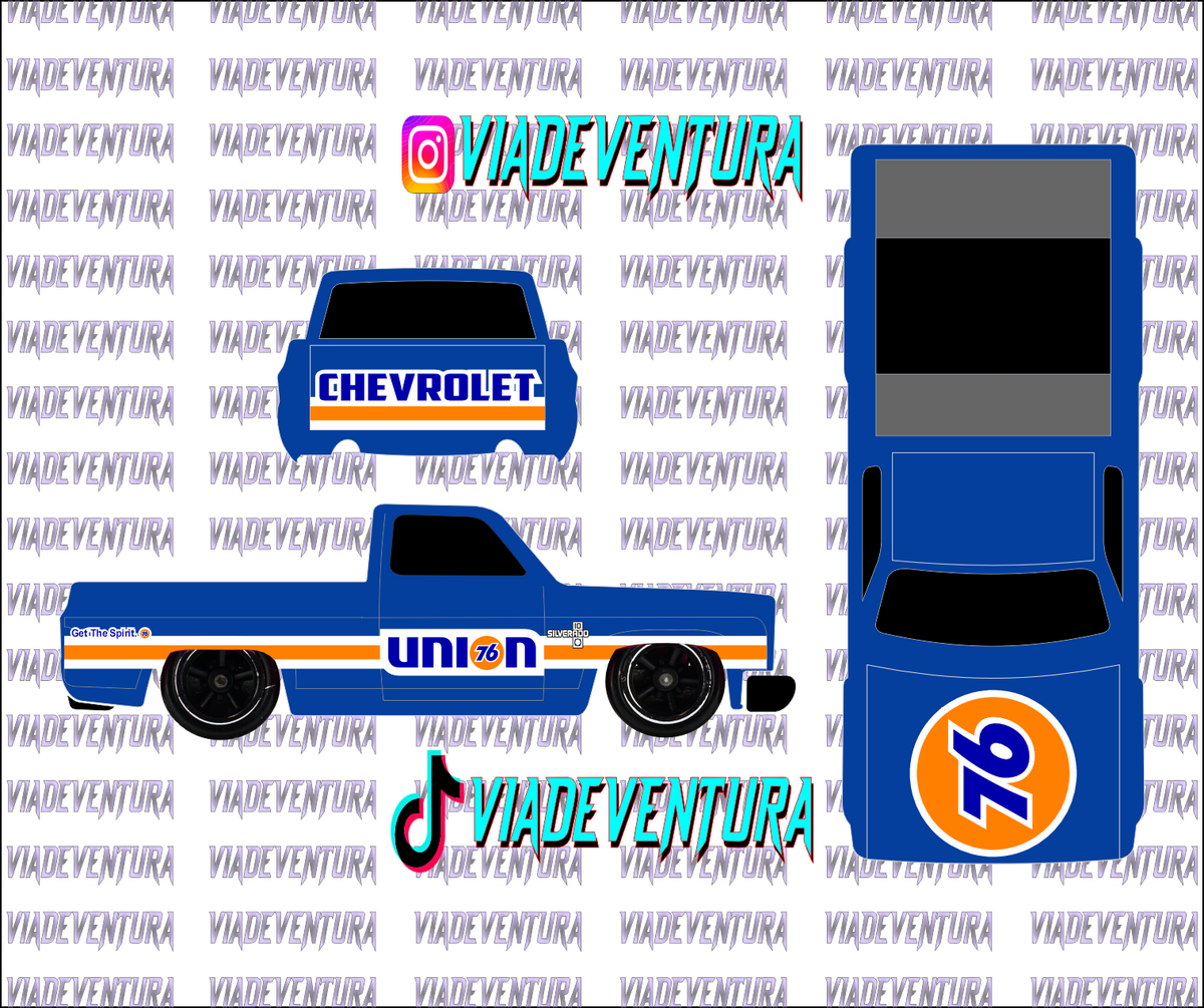 Union 76 1/64 83 Silverado WHITE TONER Universal Waterslide Decal for Hot