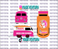 Dunkin Donuts 1/64 Kool Kombi WHITE TONER Universal Waterslide Decal for Hot