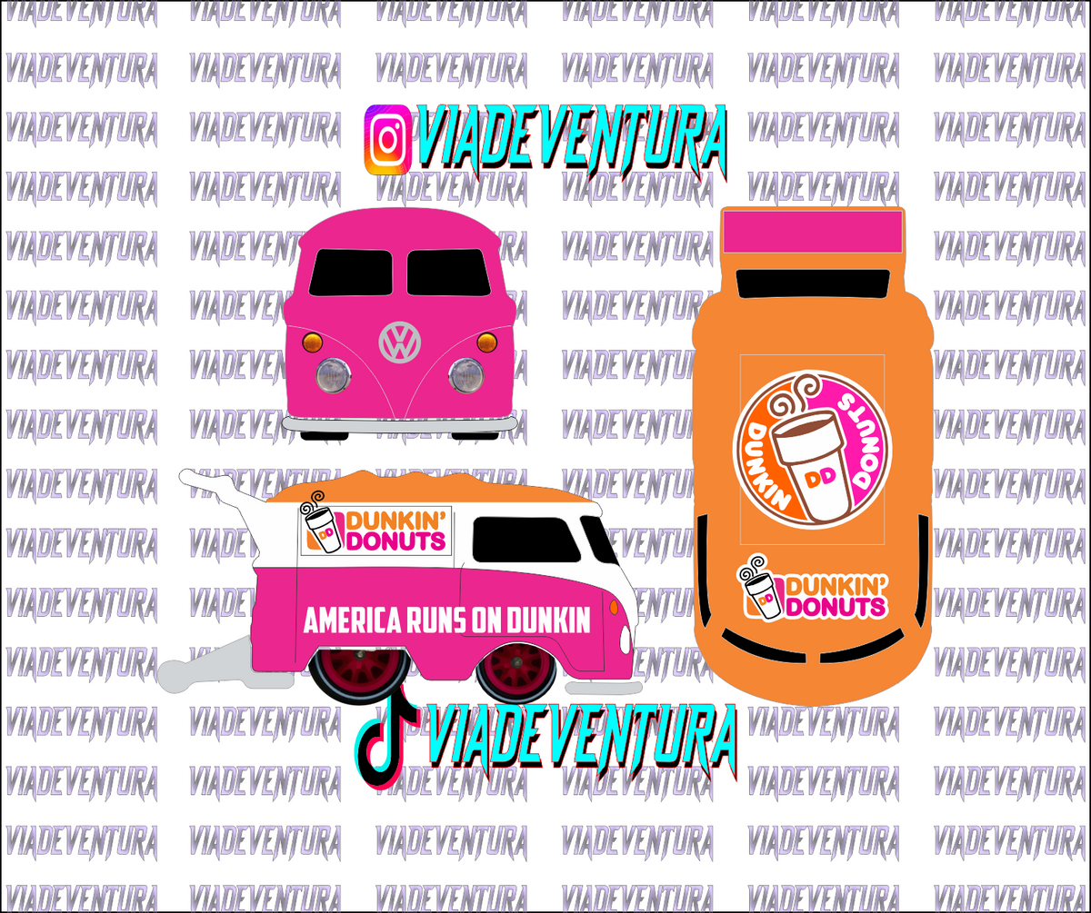 Dunkin Donuts 1/64 Kool Kombi WHITE TONER Universal Waterslide Decal for Hot