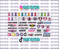 Cancer Awareness 1/64 UNIVERSAL WHITE TONER Universal Waterslide Decal for Hot