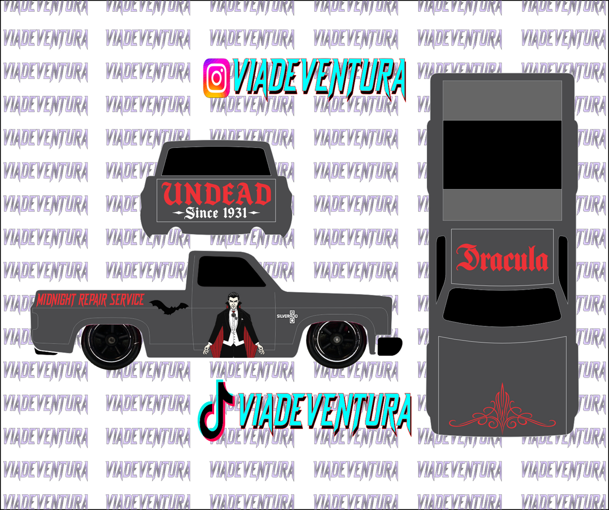 Dracula 1/64 83 Silverado WHITE TONER Universal Waterslide Decal for Hot