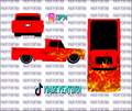 Flames 1/64 62 Chevy WHITE TONER Universal Waterslide Decal for Hot
