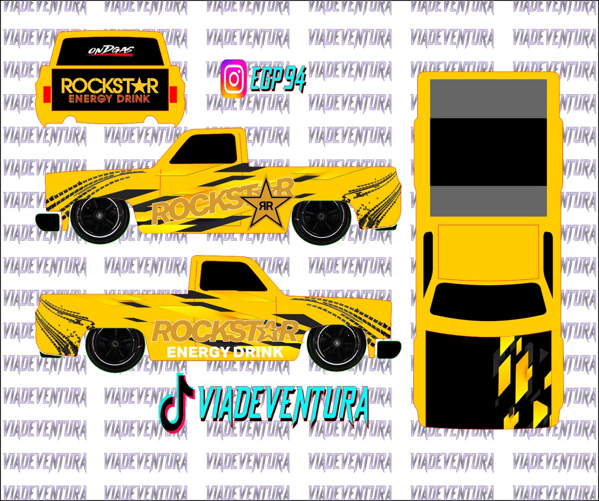 Rockstar 1/64 83 Silverado WHITE TONER Universal Waterslide Decal for Hot