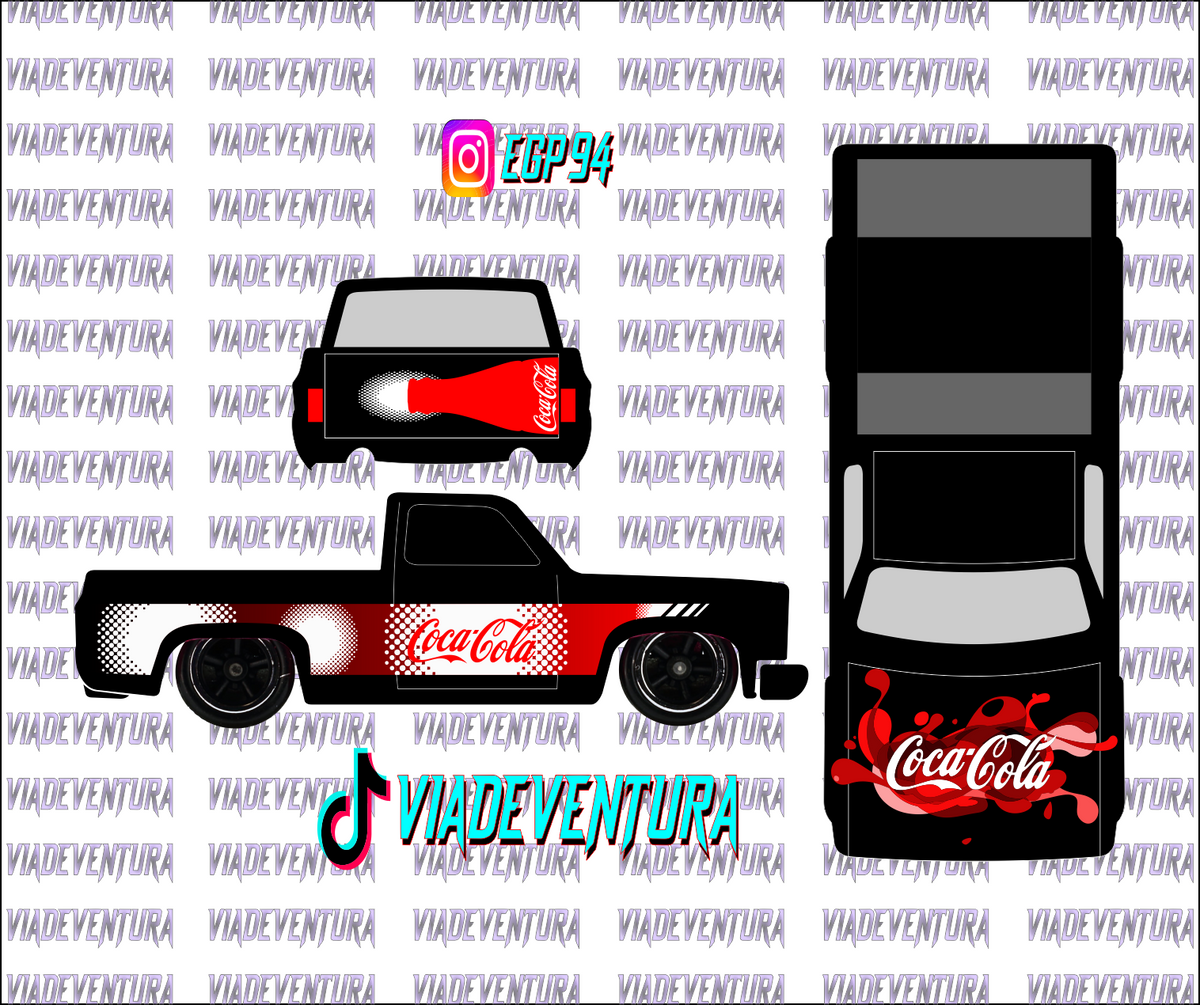 Coca Cola 1/64 83 Silverado WHITE TONER Universal Waterslide Decal for Hot