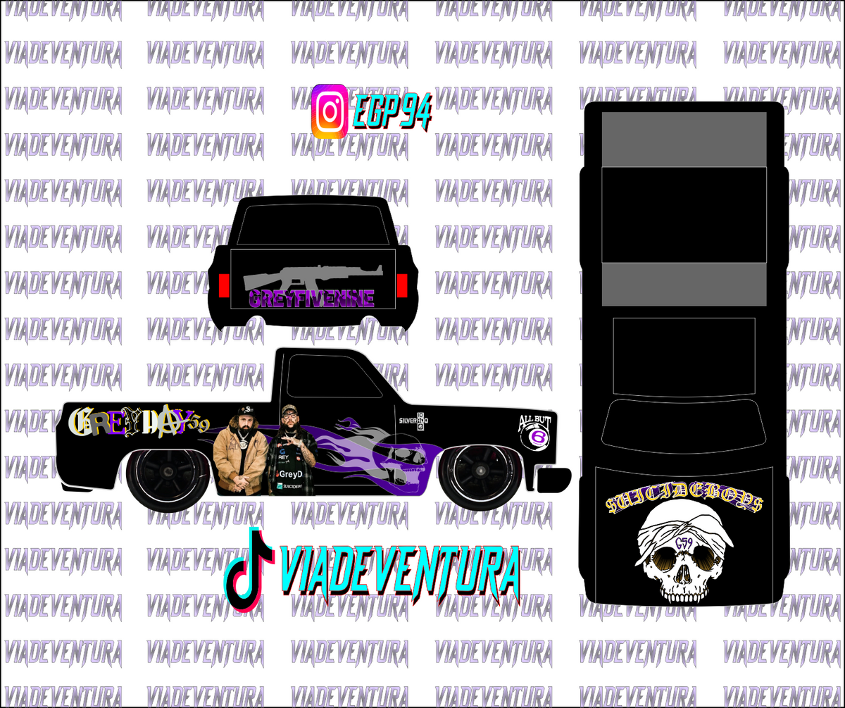 Grey Day 1/64 83 Silverado WHITE TONER Universal Waterslide Decal for Hot