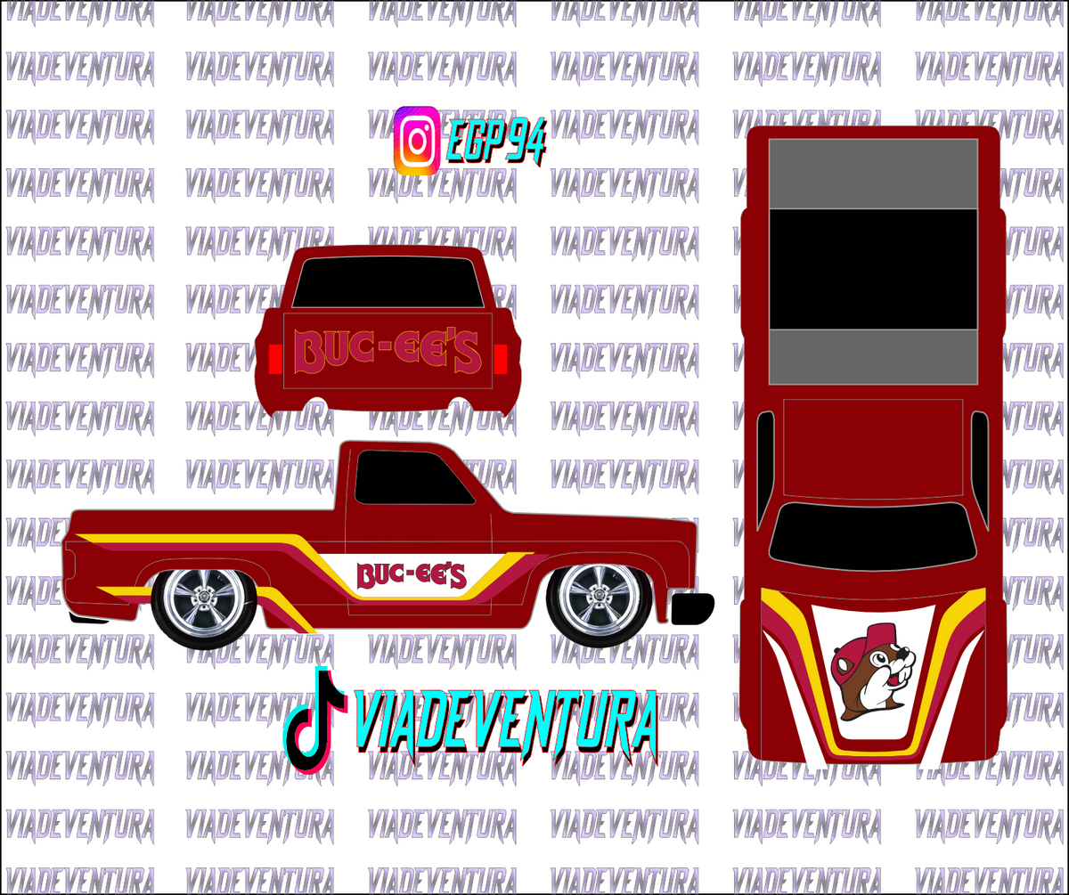 Buc-Ees 1/64 83 Silverado WHITE TONER Universal Waterslide Decal for Hot