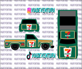 7Eleven V2 1/64 83 Silverado WHITE TONER Universal Waterslide Decal for Hot
