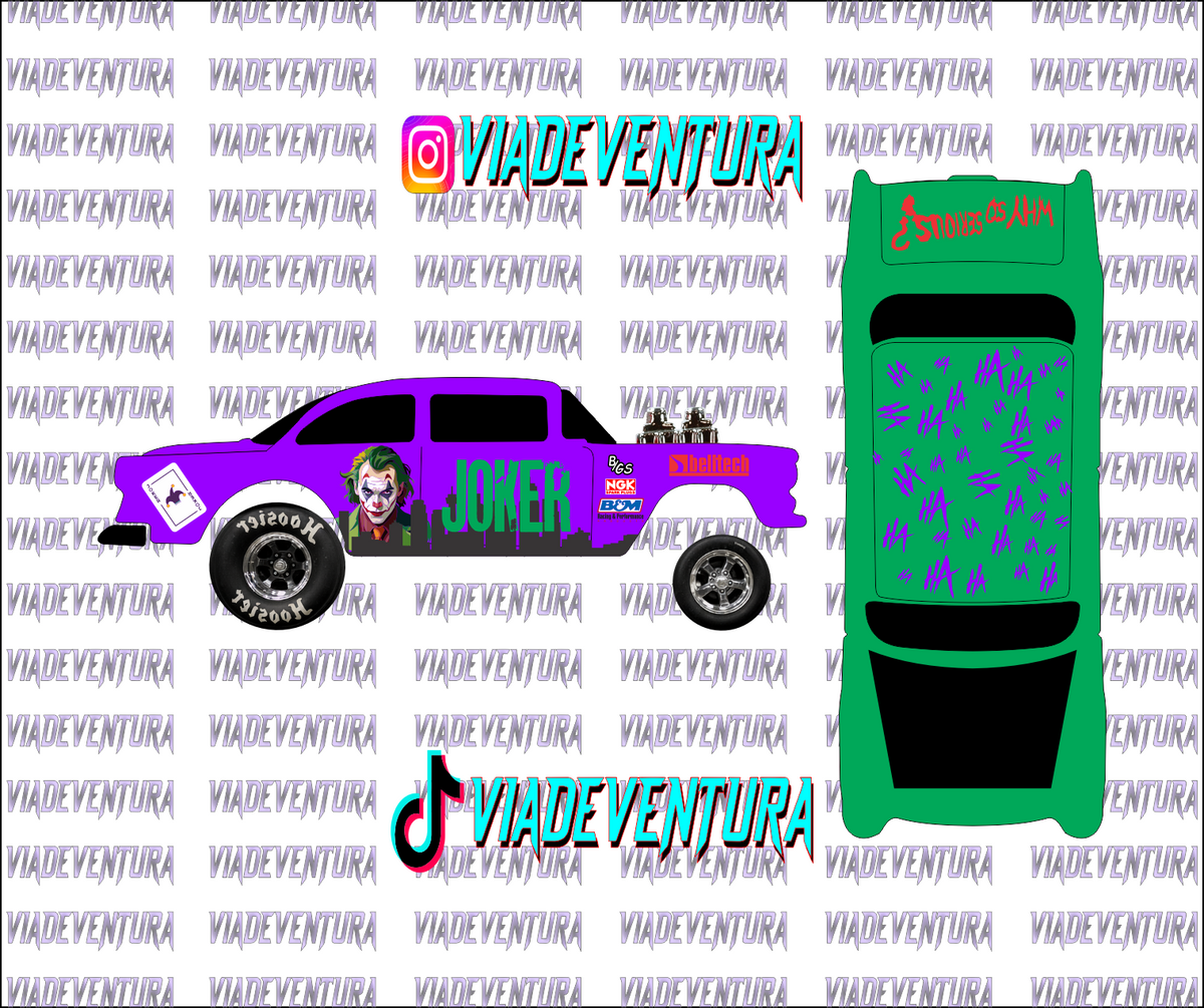 Joker 1/64 55 Gasser WHITE TONER Universal Waterslide Decal for Hot
