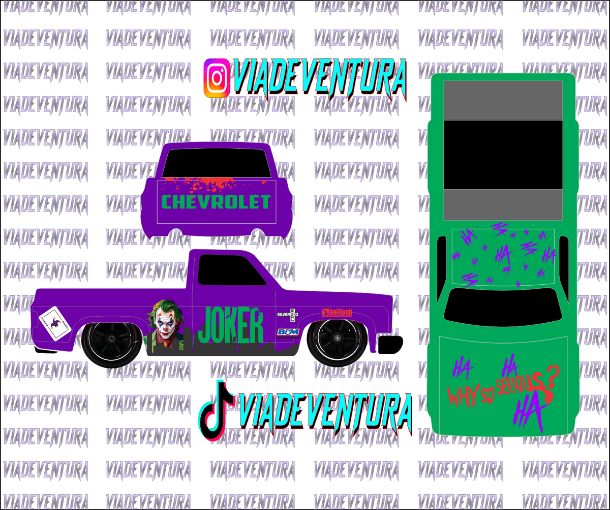 Joker 1/64 83 Silverado WHITE TONER Universal Waterslide Decal for Hot
