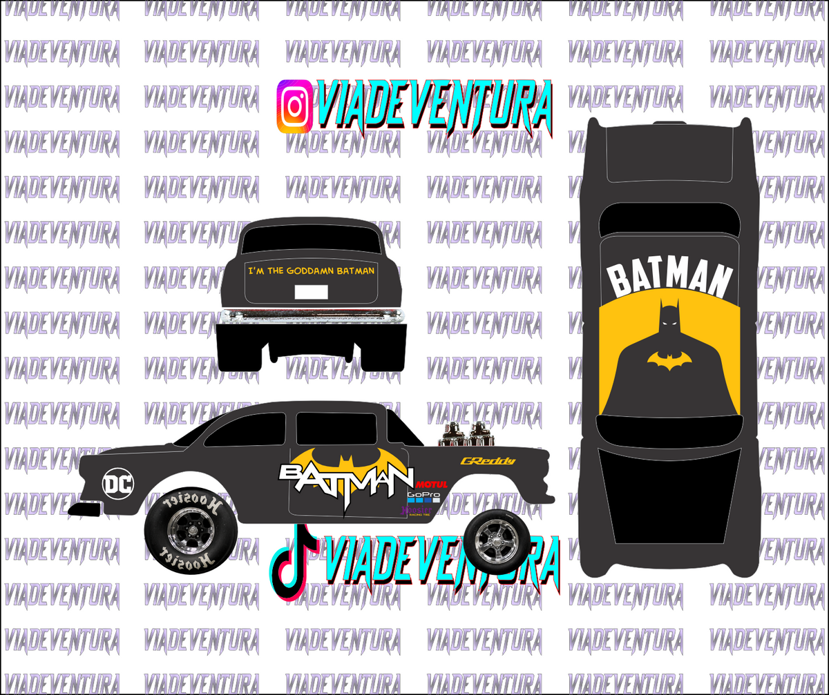 Batman 1/64 55 Gasser WHITE TONER Universal Waterslide Decal for Hot