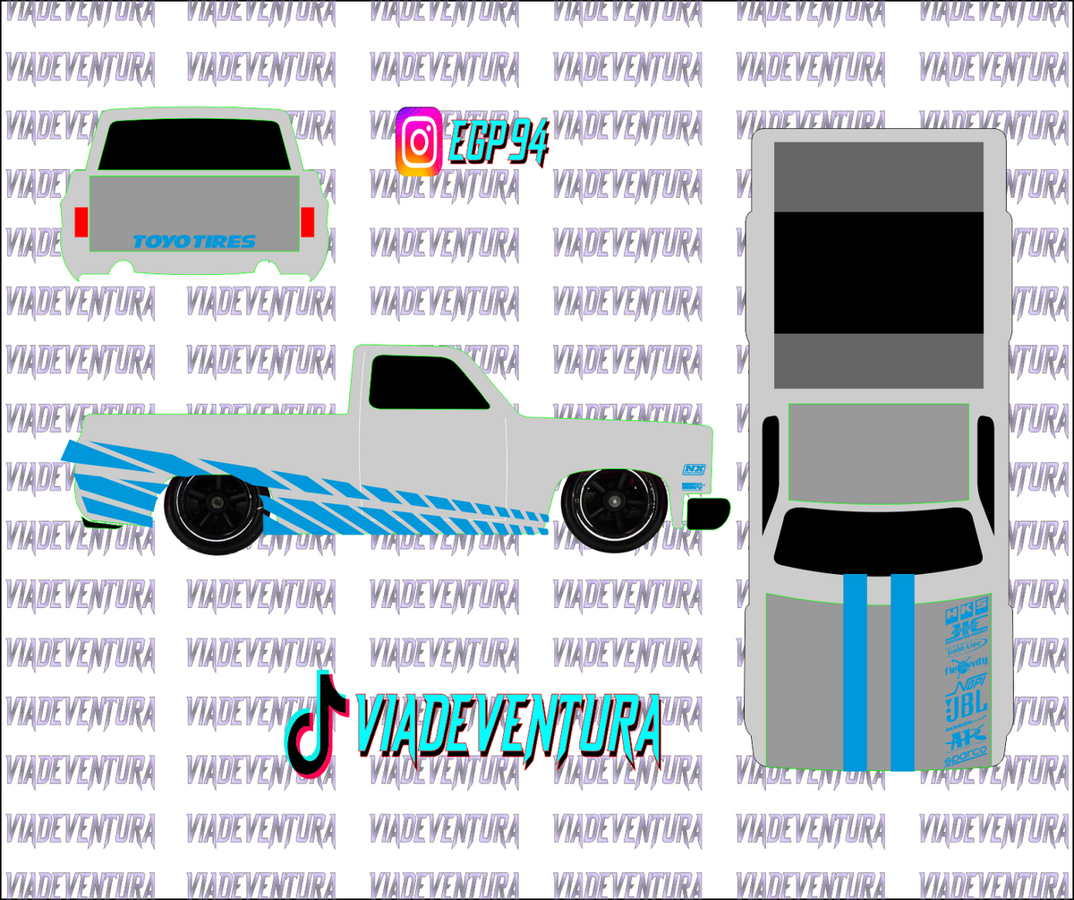 2F2F 1/64 83 Silverado WHITE TONER Universal Waterslide Decal for Hot