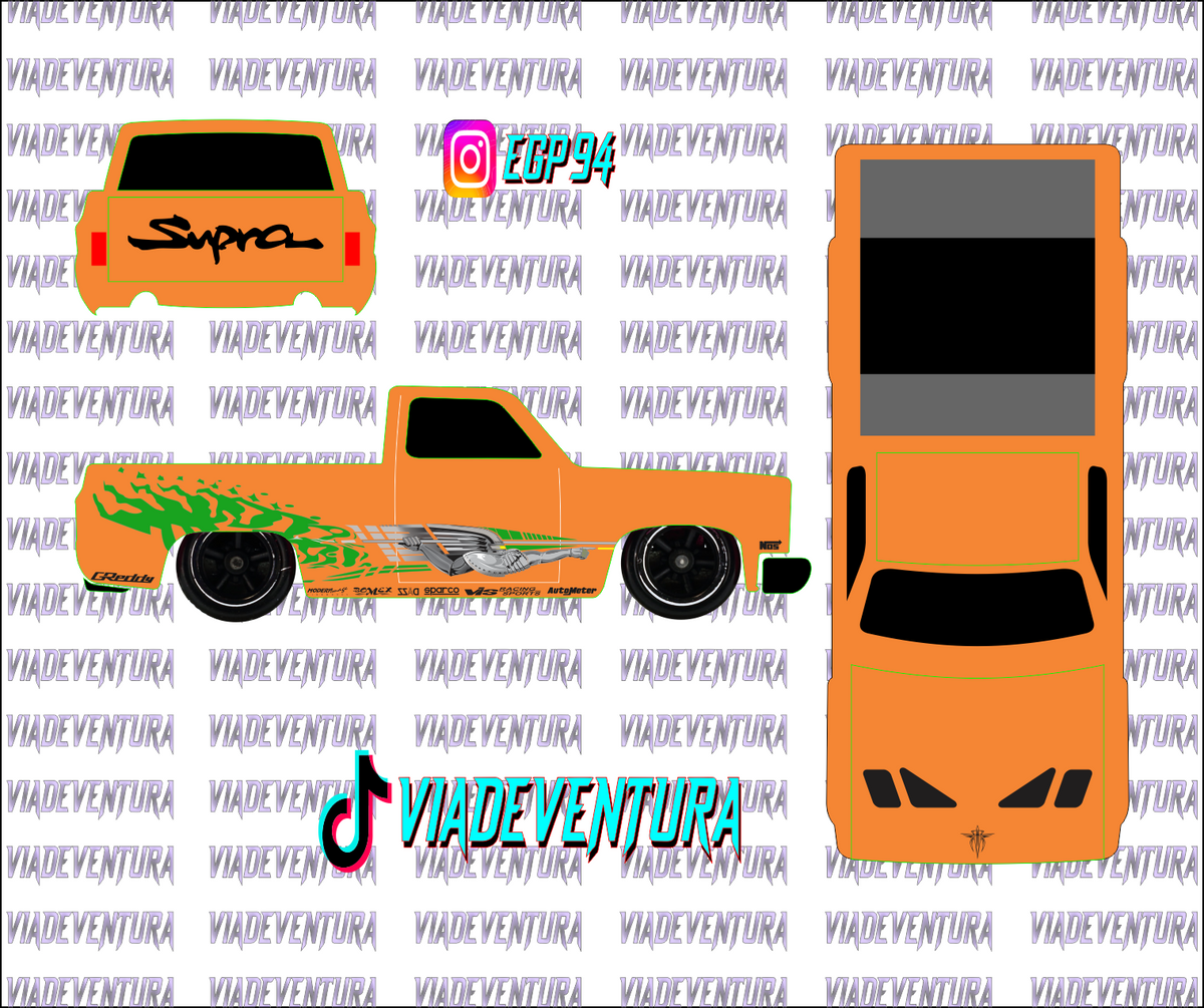 FnF Supra 1/64 83 Silverado WHITE TONER Universal Waterslide Decal for Hot