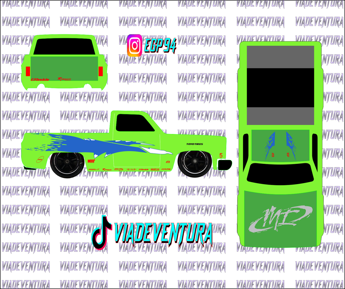 FnF Eclipse 1/64 83 Silverado WHITE TONER Universal Waterslide Decal for Hot