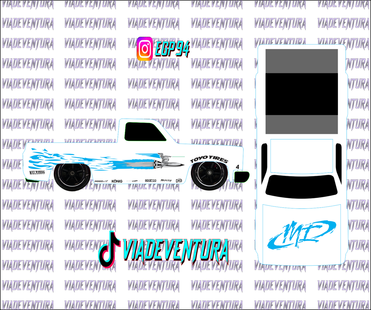 FnF Jetta 1/64 83 Silverado WHITE TONER Universal Waterslide Decal for Hot