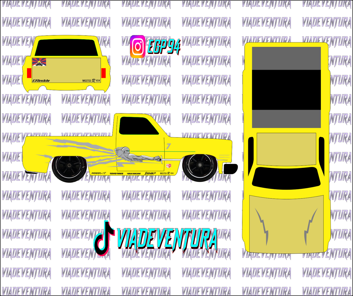 FnF R33 1/64 83 Silverado WHITE TONER Universal Waterslide Decal for Hot