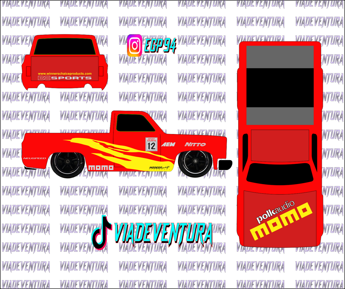 FnF Momo 1/64 83 Silverado WHITE TONER Universal Waterslide Decal for Hot