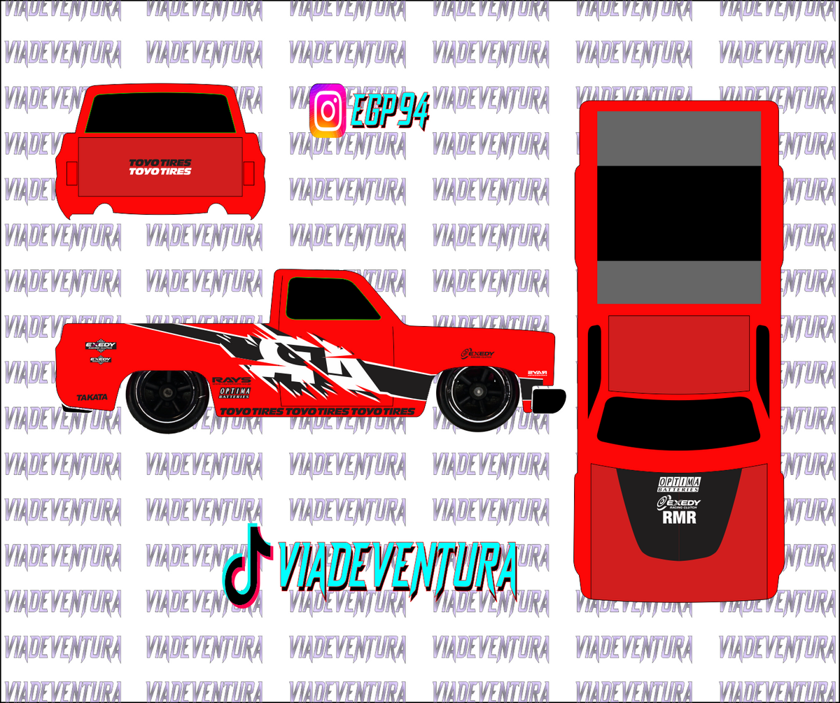 FnF Evo 1/64 83 Silverado WHITE TONER Universal Waterslide Decal for Hot