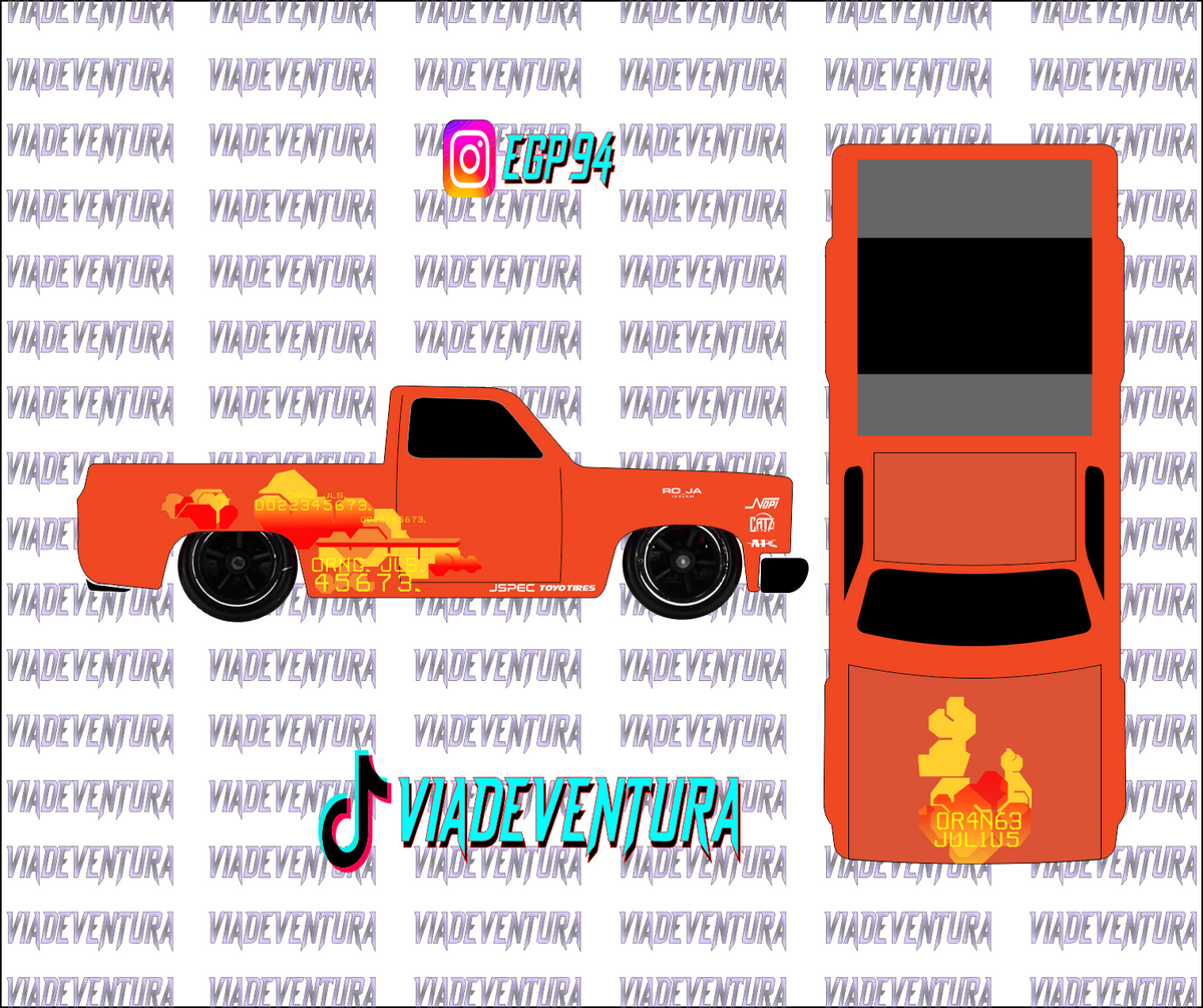 FnF Ornge Julis 1/64 83 Silverado WHITE TONER Universal Waterslide Decal for Hot
