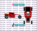 Towing 1/64 Bone Shaker WHITE TONER Universal Waterslide Decal for Hot