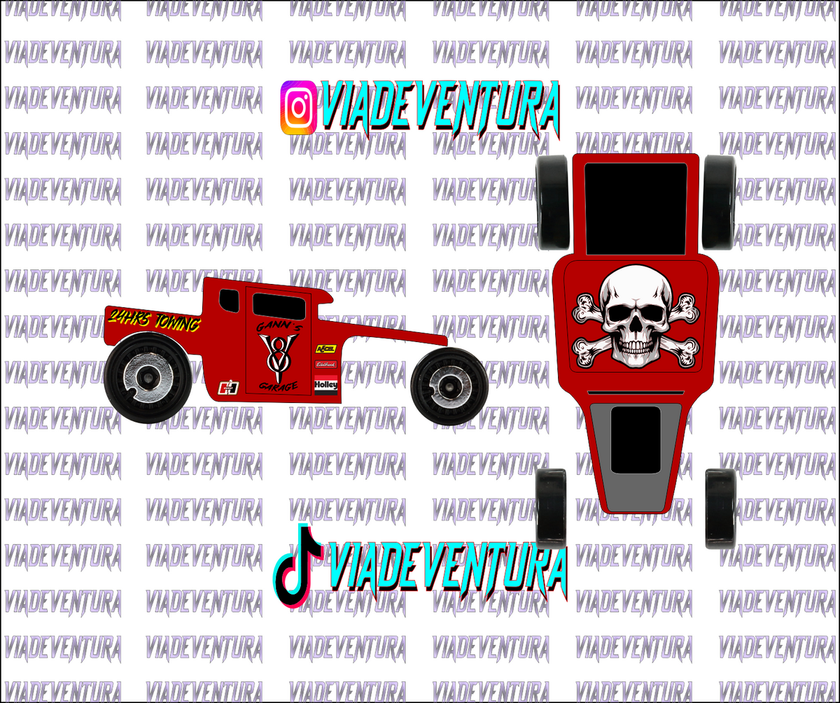 Towing 1/64 Bone Shaker WHITE TONER Universal Waterslide Decal for Hot