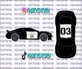 2X Highway Patrol 1/64 Charger WHITE TONER Universal Waterslide Decal for Hot