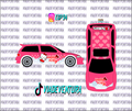 Hello Kitty 1/64 EF Civic WHITE TONER Universal WaterSlide Decal for Hot
