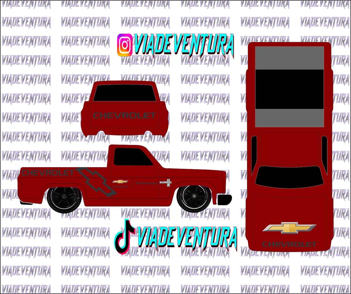 Chevy Perform 1/64 83 Silverado WHITE TONER Universal Waterslide Decal for Hot