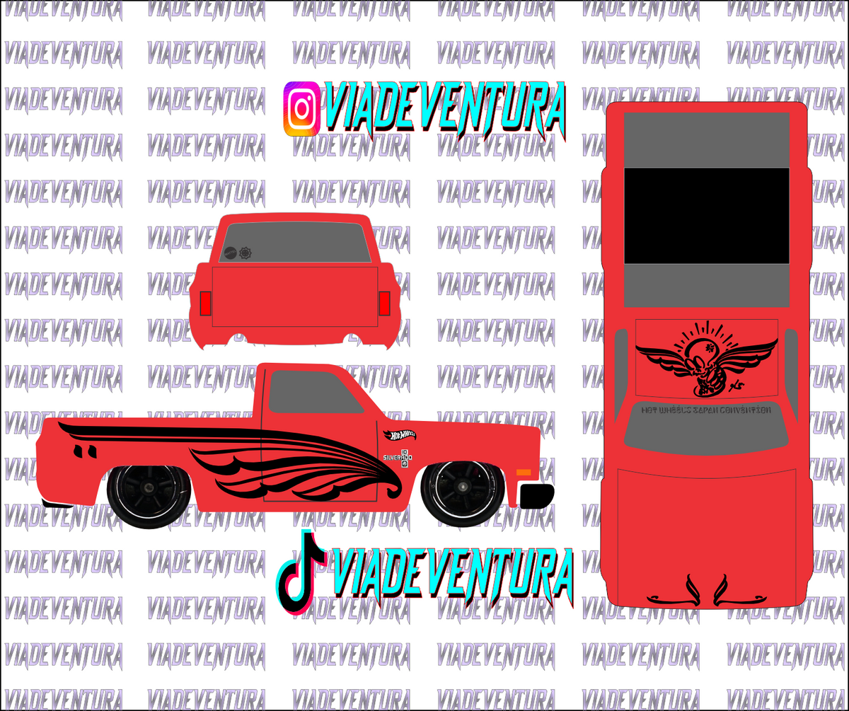 Japan Conv Blac 1/64 83 Silverado WHITE TONER Universal Waterslide Decal for Hot