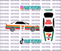7Eleven 1/64 R34 WHITE TONER Universal Waterslide Decal for Hot