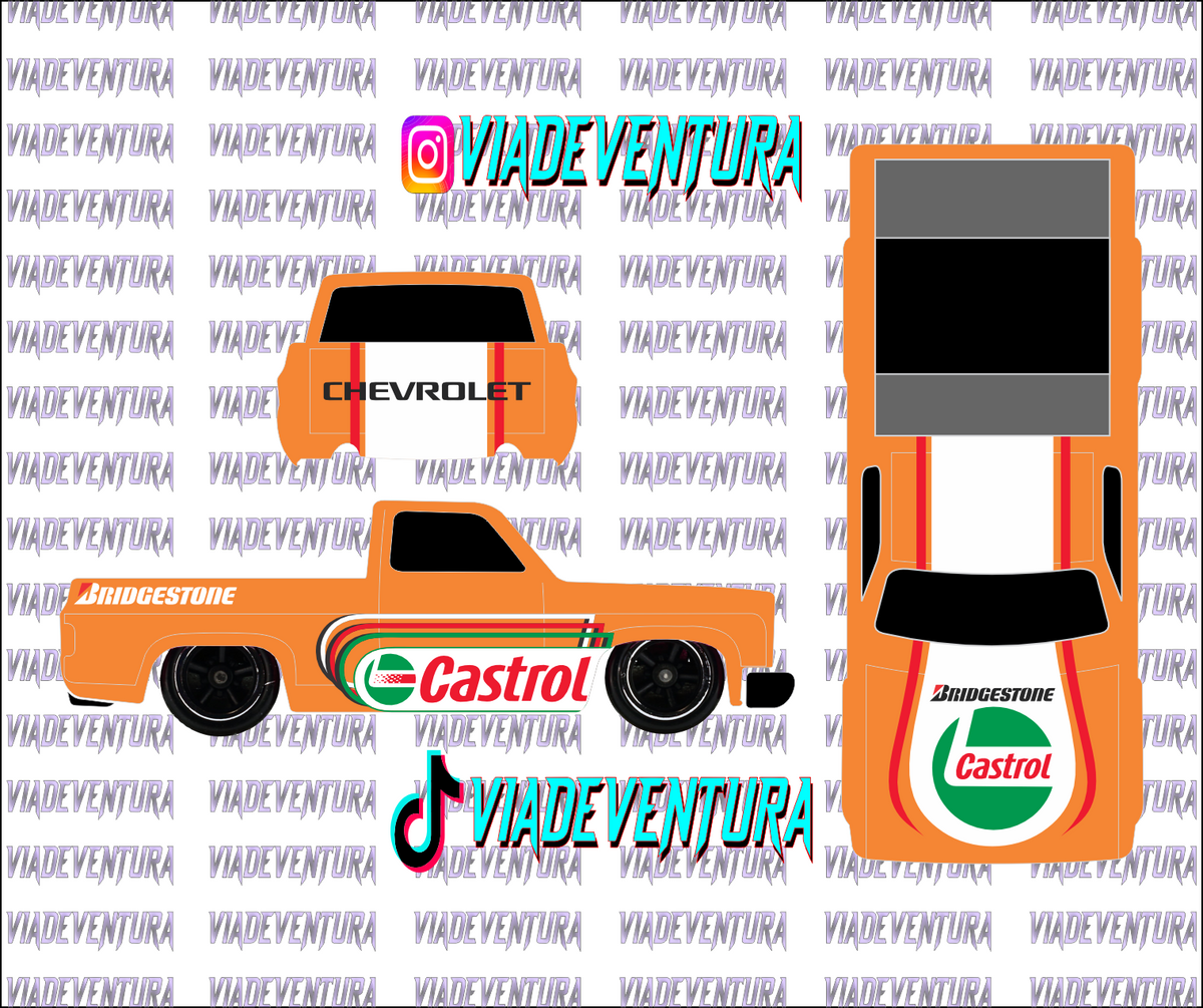 Castrol 1/64 83 Silverado WHITE TONER Universal Waterslide Decal for Hot