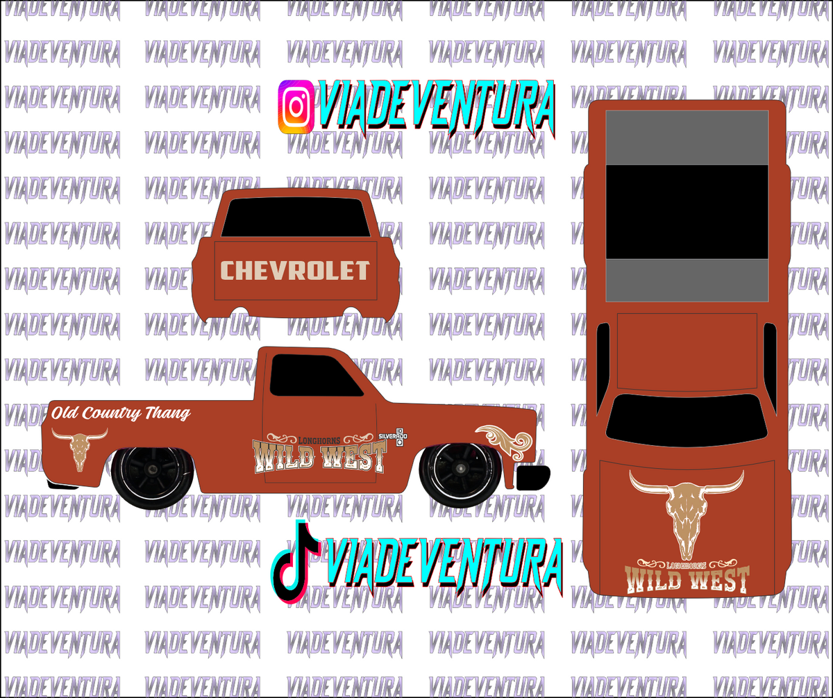 Country Thang 1/64 83 Silverado WHITE TONER Universal Waterslide Decal for Hot